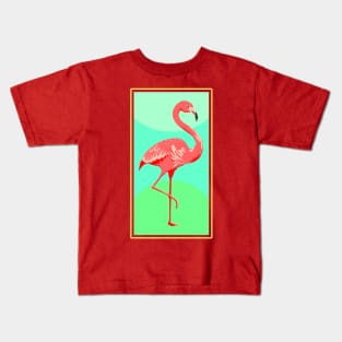 flamingo painting art picture Kids T-Shirt